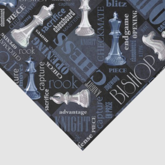 Kaas Zilver en Blauw ID784 Tissuepapier (Detail)