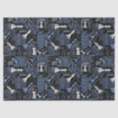 Kaas Zilver en Blauw ID784 Tissuepapier (Voorkant)