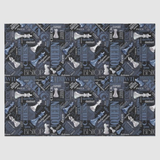 Kaas Zilver en Blauw ID784 Tissuepapier (Voorkant)