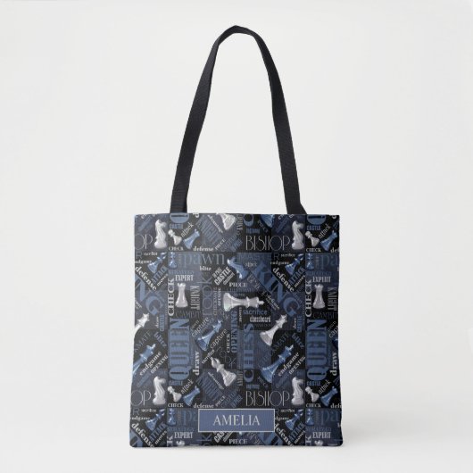 Kaas Zilver en Blauw ID784 Tote Bag (Voorkant)