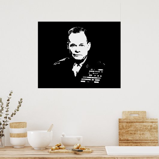 Kaas — Zwart en wit Poster (Keuken)