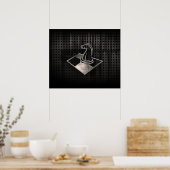 Kaas; zwart poster (Keuken)