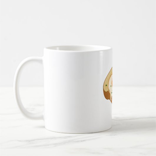 Kaasachtige eier toast koffiemok (Links)