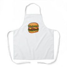 Kaasachtige Gourmet Burger Illustratie Schort