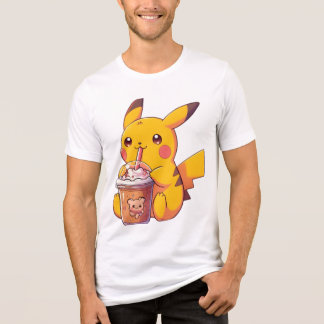 Kaasachtige plak Pikachu (pokemon) Tri-Blend Shirt
