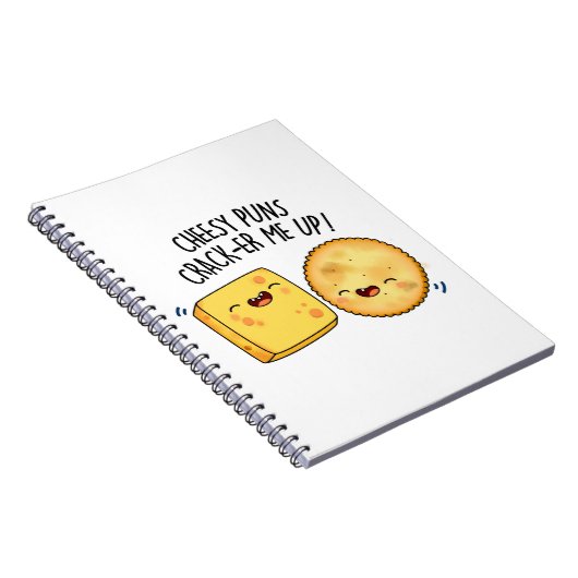 Kaasachtige Puns Crack-er Me Omhoog Grappige Kaasg Notitieboek (Rechterzijde)