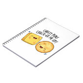 Kaasachtige Puns Crack-er Me Op Grappige Kaas Punt Notitieboek (Linkerzijde)