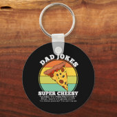 Kaasachtige Vader Grap Snee Pizza Grappige Vaderda Sleutelhanger (Voorkant)