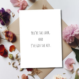 Kaasachtige Vies Slot & Sleutel Grappige Volwassen Feestdagenkaart