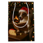 Kaasbelasting Kerstcadeautas - Jack Russell Medium Cadeauzakje (Voorkant)