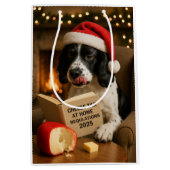 Kaasbelasting Kerstcadeautas - Springer Spaniel Medium Cadeauzakje (Voorkant)