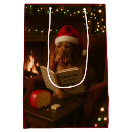 Kaasbelasting Kerstcadeauttas Draadharige Vizsla Medium Cadeauzakje