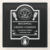 kaasboer glazen onderzetter (Voorkant)