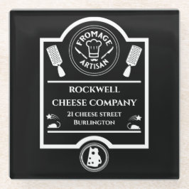 kaasboer glazen onderzetter