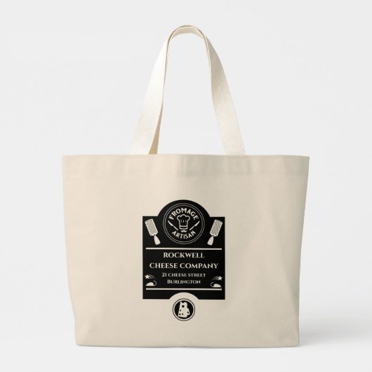 kaasboer grote tote bag (Achterkant)
