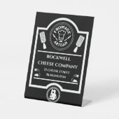 kaasboer reclamebord met voetstuk (Voorkant)