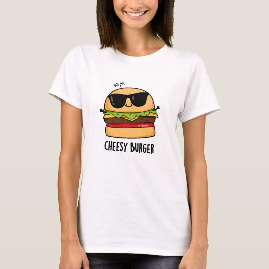 Kaasburger Grappige Eten Grappen  T-shirt (Voorkant)