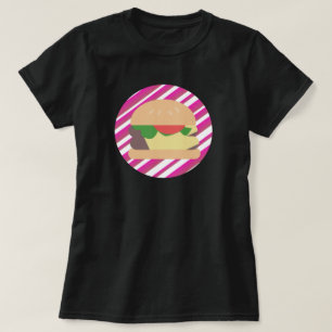 Kaasburger Heet Roze Ombre Strepen T-shirt