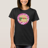 Kaasburger Heet Roze Ombre Strepen T-shirt (Voorkant)