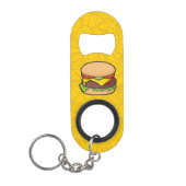 Kaasburger sleutelhanger flesopener mini flessenopener (Voorkant)
