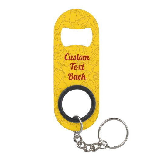 Kaasburger sleutelhanger flesopener mini flessenopener (Achterkant)
