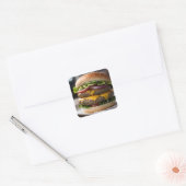 Kaasburger Vierkante Sticker (Envelop)