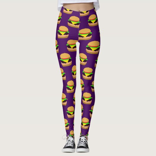 Kaasburgerpatroon Leggings (Voorkant)