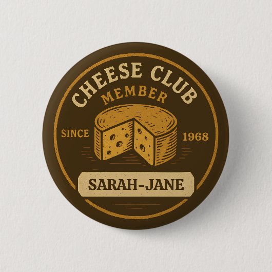 Kaasclubleden Cheesy cadeau Ronde Button 5,7 Cm (Voorkant)