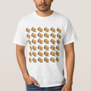 Kaasfluffs op een T-shirt, patroon. T-shirt