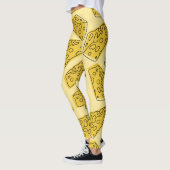 kaasgele achtergrond naadloos leggings (Links)