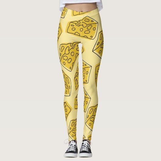 kaasgele achtergrond naadloos leggings (Voorkant)