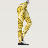 kaasgele achtergrond naadloos leggings (Rechts)