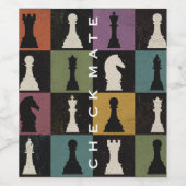  kaaskleurige strijkplank wijn etiket (Enkel label)