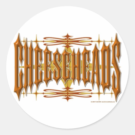 Kaaskoppen Metaal Ronde Sticker (Voorkant)