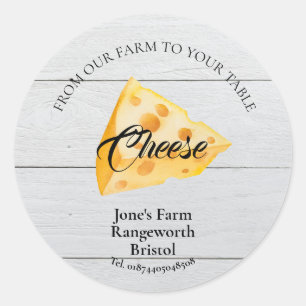 kaasmaker marketing produceert kaasproducent ronde sticker