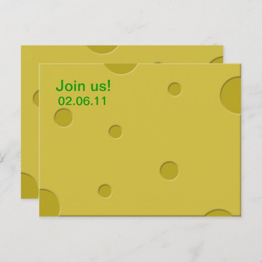 kaasnodigt uitnodiging briefkaart (Voorkant / Achterkant)