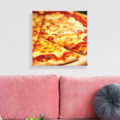 Kaaspizza Canvas Afdruk (Insitu (Woonkamer))