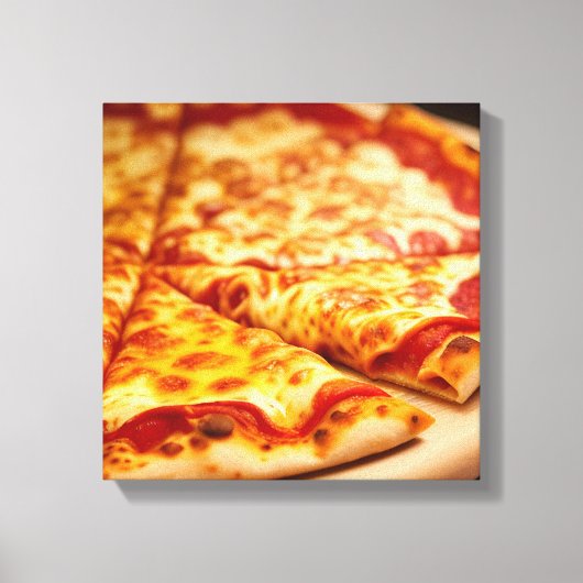 Kaaspizza Canvas Afdruk (Voorkant)
