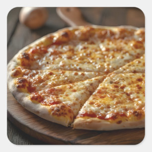 Kaaspizza Vierkante Sticker