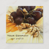 kaasplaat met druiven vierkante visitekaartje (Voorkant)