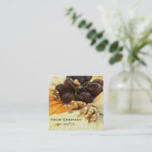 kaasplaat met druiven vierkante visitekaartje (Staand voorkant)