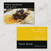 kaasplaat met druiven visitekaartje (Voorkant / Achterkant)