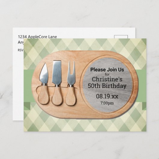 Kaasplank Aangepaste Charcuterie Briefkaart (Voorkant / Achterkant)