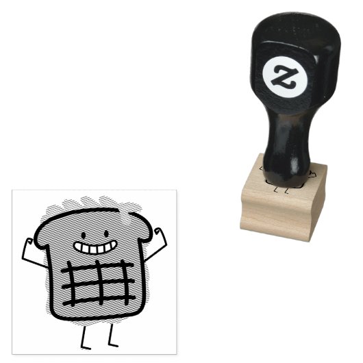 Kaassandwich Cheddar Kasted Bread Rubberstempel (Gestempeld)