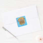 Kaassandwich Cheddar Kasted Bread Vierkante Sticker (Envelop)