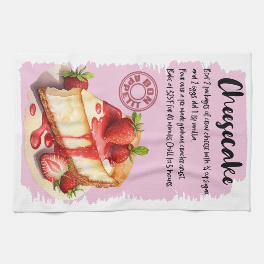 Kaastaart bakrecept theedoek (Horizontaal)