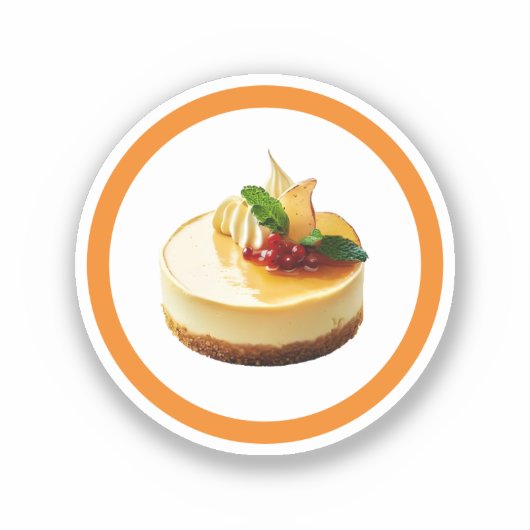 Kaastaart zoet sticker (Voorkant)