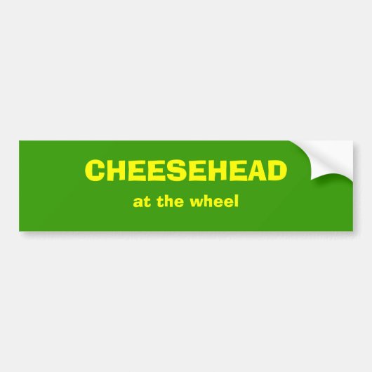 KAASTHOOFD achter het stuur Bumpersticker (Voorkant)