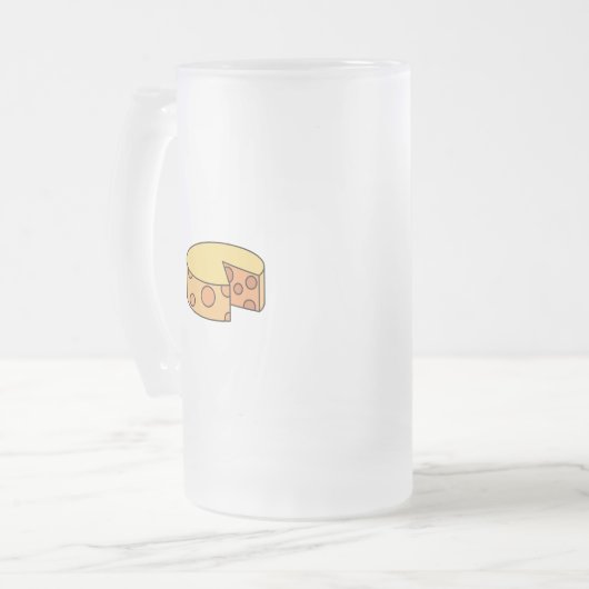 kaaswiel matglas bierpul (Voorkant links)