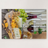 Kaaswijn honingnoten Druiven Crackers Voedsel Legpuzzel (Horizontaal)